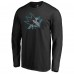Футболка с длинным рукавом San Jose Sharks Black Static Logo