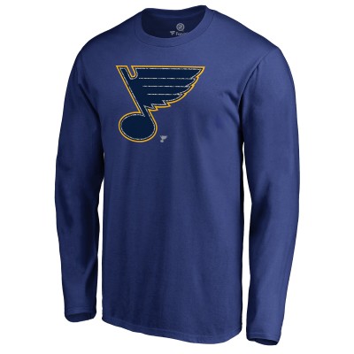 Футболка с длинным рукавом St. Louis Blues Static Logo - Royal