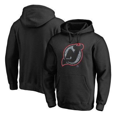 New Jersey Devils Black Static Logo Pullover Hoodie