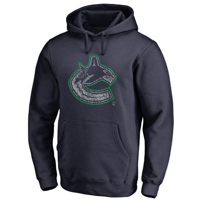 Vancouver Canucks Navy Static Logo Pullover Hoodie