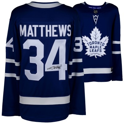 Игровая джерси Autographed Toronto Maple Leafs Auston Matthews Fanatics Authentic Blue Fanatics Breakaway
