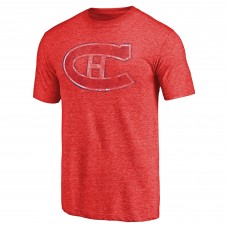 Футболка Montreal Canadiens Throwback Vintage Logo Tri-Blend - Red