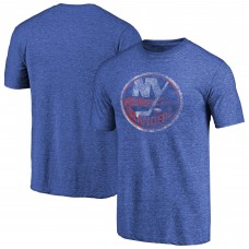 New York Islanders Royal Throwback Vintage Logo Tri-Blend T-Shirt New York Islanders Royal Throwback Vintage Logo Tri-Blend T-Shirt