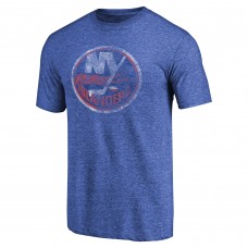 New York Islanders Royal Throwback Vintage Logo Tri-Blend T-Shirt New York Islanders Royal Throwback Vintage Logo Tri-Blend T-Shirt