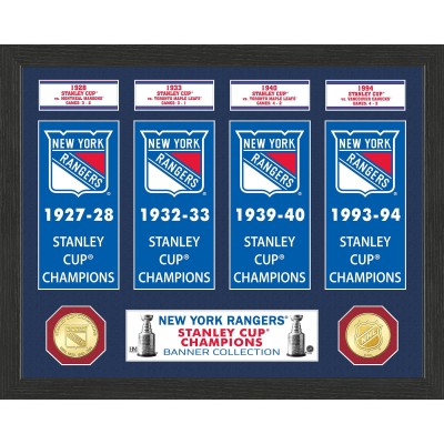 New York Rangers Highland Mint 15 x 12 Stanley Cup Banner Collection Photo Mint