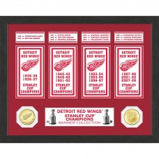 Detroit Red Wings Highland Mint 15 x 12 Stanley Cup Banner Collection Photo Mint