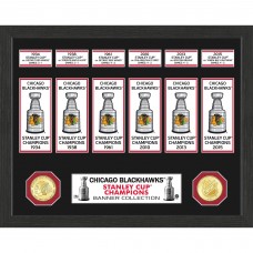 Chicago Blackhawks Highland Mint 15 x 12 Stanley Cup Banner Collection Photo Mint