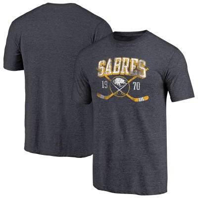 Футболка Buffalo Sabres Vintage Collection Line Shift Tri-Blend - Navy