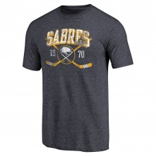 Футболка Buffalo Sabres Vintage Collection Line Shift Tri-Blend - Navy