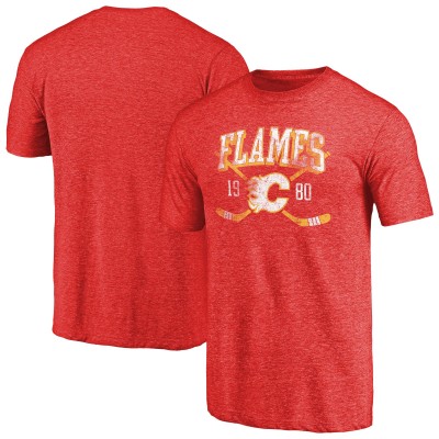 Футболка Calgary Flames Vintage Collection Line Shift Tri-Blend - Red