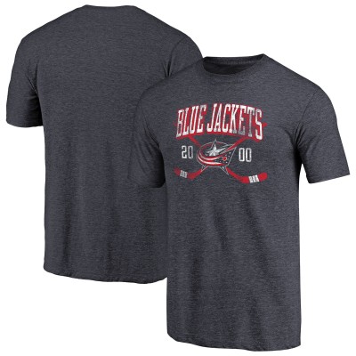 Футболка Columbus Blue Jackets Vintage Collection Line Shift Tri-Blend - Navy