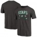 Dallas Stars Black Vintage Collection Line Shift Tri-Blend T-Shirt Dallas Stars Black Vintage Collection Line Shift Tri-Blend T-Shirt