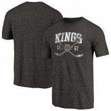 Los Angeles Kings Black Vintage Collection Line Shift Tri-Blend T-Shirt
