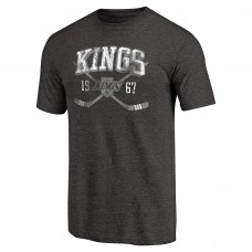Los Angeles Kings Black Vintage Collection Line Shift Tri-Blend T-Shirt