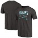 Футболка San Jose Sharks Black Vintage Collection Line Shift Tri-Blend