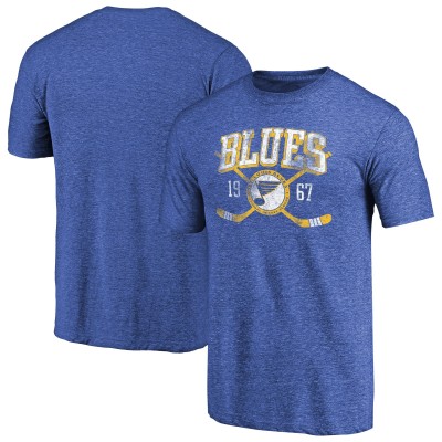 St. Louis Blues Royal Vintage Collection Line Shift Tri-Blend T-Shirt
