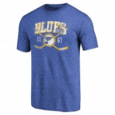 St. Louis Blues Royal Vintage Collection Line Shift Tri-Blend T-Shirt