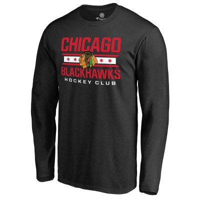 Футболка с длинным рукавом Chicago Blackhawks Hometown Collection - Black