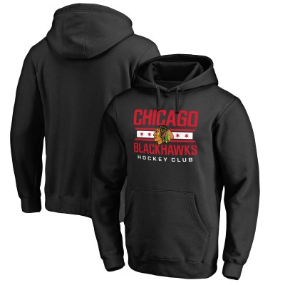 Chicago Blackhawks Hometown Collection Pullover Hoodie - Black