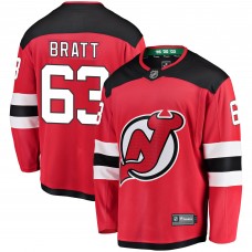 Игровая джерси Jesper Bratt New Jersey Devils Home Breakaway - Red
