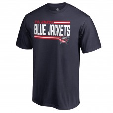 Футболка Columbus Blue Jackets Iconic Collection On Side Stripe - Navy