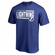 Футболка Tampa Bay Lightning Blue Iconic Collection On Side Stripe