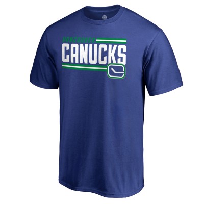 Vancouver Canucks Royal Iconic Collection On Side Stripe T-Shirt