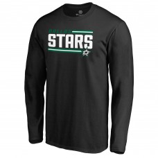 Футболка с длинным рукавом Dallas Stars Iconic Collection On Side Stripe - Black