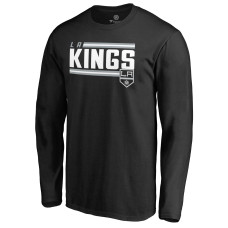 Los Angeles Kings Black Iconic Collection On Side Stripe Long Sleeve T-Shirt Los Angeles Kings Black Iconic Collection On Side Stripe Long Sleeve T-Shirt