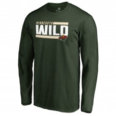 Футболка с длинным рукавом Minnesota Wild Green Iconic Collection On Side Stripe