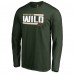 Футболка с длинным рукавом Minnesota Wild Green Iconic Collection On Side Stripe