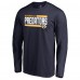 Футболка с длинным рукавом Nashville Predators Iconic Collection On Side Stripe - Navy