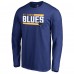 Футболка с длинным рукавом St. Louis Blues Iconic Collection On Side Stripe - Royal