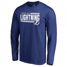 Футболка Tampa Bay Lightning Blue Iconic Collection On Side Stripe Long Sleeve