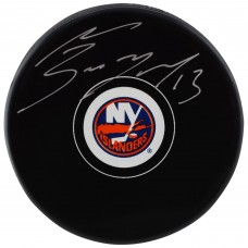 Autographed New York Islanders Mathew Barzal Fanatics Authentic Hockey Puck