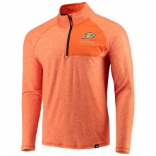 Anaheim Ducks Fanatics Branded Made to Move Quarter-Zip Pullover Jacket - Orange/Heathered Orange