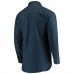 Edmonton Oilers Antigua Outlook Long Sleeve Button-Up Shirt - Denim - оригинальная атрибутика Эдмонтон Ойлерз