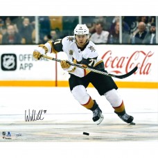 Autographed Vegas Golden Knights William Karlsson Fanatics Authentic 16 x 20 White Jersey Skating Photograph