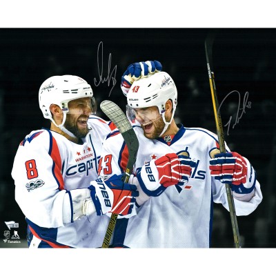 Autographed Washington Capitals Alex Ovechkin & Tom Wilson Fanatics Authentic 16 x 20 Spotlight Photograph