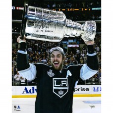 Autographed Los Angeles Kings Anze Kopitar Fanatics Authentic 16 x 20 Raising Cup Photograph with 2x SC Champs Inscription
