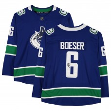 Autographed Vancouver Canucks Brock Boeser Fanatics Authentic Blue Fanatics Breakaway Jersey