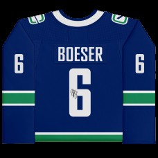 Autographed Vancouver Canucks Brock Boeser Fanatics Authentic Blue Fanatics Breakaway Jersey