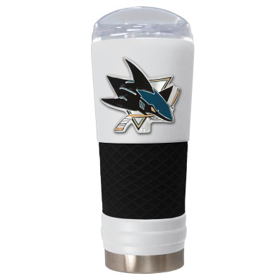 Стакан для путешествий San Jose Sharks 24oz. Powder Coated Draft - White