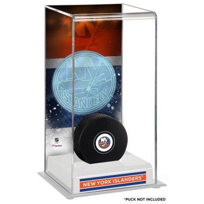 New York Islanders Fanatics Authentic Deluxe Tall Hockey Puck Case