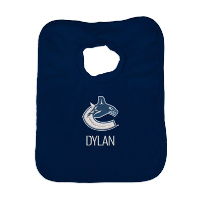 Vancouver Canucks Infant Personalized Bib - Navy