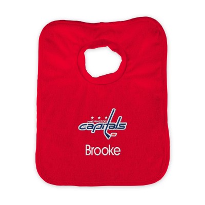 Infant Washington Capitals Red Personalized Bib