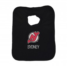 New Jersey Devils Infant Personalized Bib - Black