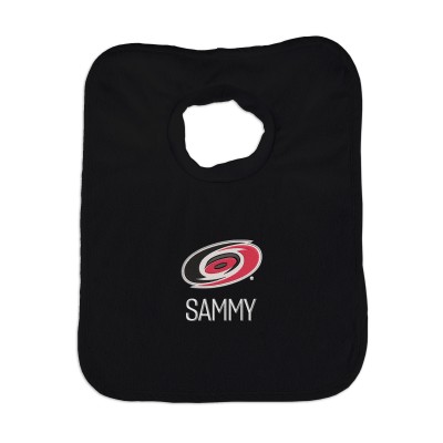 Carolina Hurricanes Infant Personalized Bib - Black