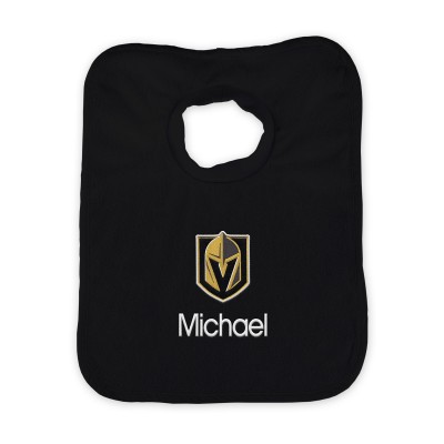 Малышам Vegas Golden Knights Black Personalized Bib