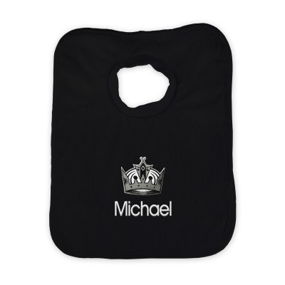 Los Angeles Kings Infant Personalized Bib - Black
